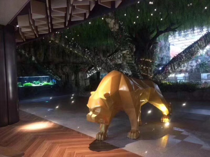 玻璃鋼豹動(dòng)物雕塑